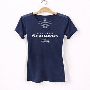NFL APPAREL | Seattle Seahawks Navy Blue Graphic Tee – Women’s Large
